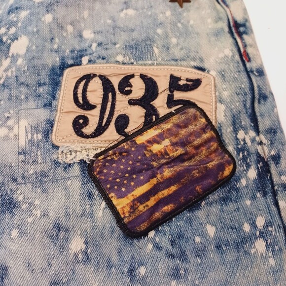 The Heritage By America Acid Wash Distressed Denim Shorts Men's Size 40 - Picture 8 of 11